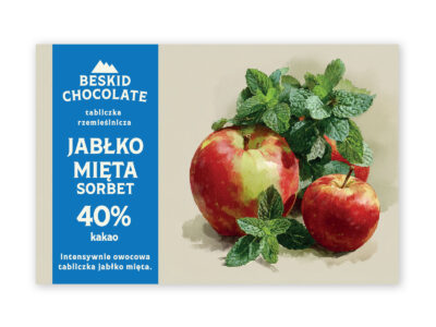 Tabliczka Jabłko Mięta sorbet 40%